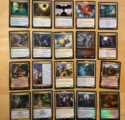 Magic The Gathering Lot Of 20 Gold Cards Including Rares and Mythics NM - Image 1