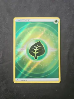 Grass Energy 152/159 Crown Zenith Textured Full Art Holo Rare Card NM Condition - Image 1