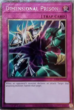 RA04-EN132 DIMENSIONAL PRISON PLATINUM SECRET RARE 1ST EDITION YuGiOh CARD - Image 1
