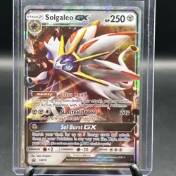 ??Solgaleo GX SM16, 2016 Black Star Promo Sun and Moon Pokemon Card LP - Image 1