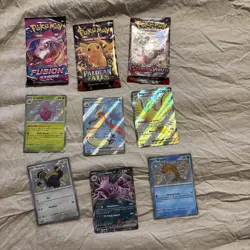 Pokemon TCG Scarlet & Violet Paldean Fates Booster Pack lot with cards - Image 1
