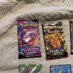 Pokemon TCG Scarlet & Violet Paldean Fates Booster Pack lot with cards - Image 2