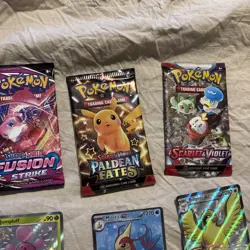 Pokemon TCG Scarlet & Violet Paldean Fates Booster Pack lot with cards - Image 3