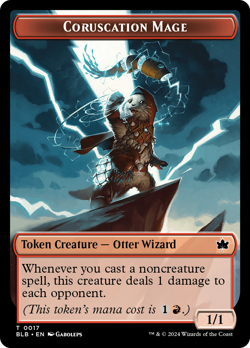 x1 Coruscation Mage TBLB Bloomburrow MTG 17 TOKEN M/NM 1x - Image 1