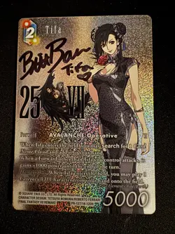 Signed Tifa Lockhart Full Art Premium FFVII 25th Anniversary Signed Britt Baron - Image 1