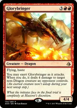 X 1 Glorybringer NM-M Amonkhet 134 MTG Magic The Gathering - Image 1