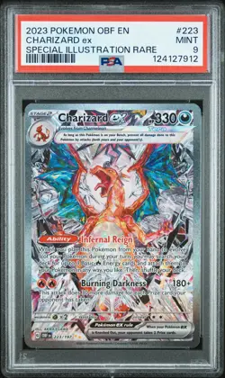 2023 POKEMON OBF EN-OBSIDIAN FLAMES SPECIAL ILLUSTRATION RARE CHARIZARD EX PSA 9 - Image 1