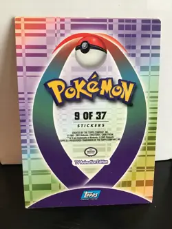 Pokemon Topps Sticker 9 of 37 Misdreavus #200 TV Animation Series - Image 2