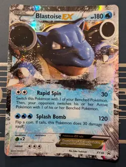 Pokemon TCG Blastoise Ex XY30 Black Star Promo LP. - Image 1