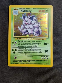 Pokemon TCG Nidoking Base Set 11/102 Holo 1999-2000 Wizards Base Set... - Image 1