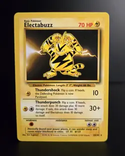 Pokemon TCG - ELECTABUZZ - 20/102 - RARE - UNLIMITED - BASE SET (1999) - LP/NM - Image 1