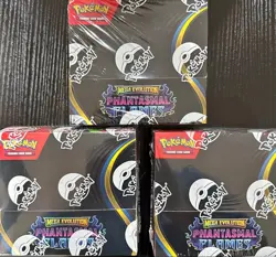 3 phantasmal Flames Booster Boxes Pokemon Mega Evolution Charizard NEW & SEALED - Image 1