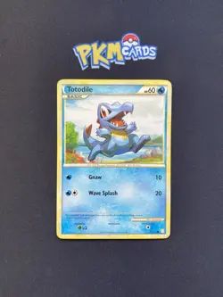 Pokemon TCG Totodile HeartGold & SoulSilver Base 86/123 Regular LP. - Image 1