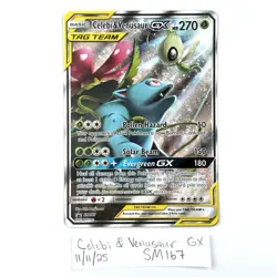 Celebi & Venusaur GX SM167 NEAR MINT Black Star Promo Pokemon TCG - Image 1