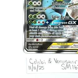 Celebi & Venusaur GX SM167 NEAR MINT Black Star Promo Pokemon TCG - Image 3