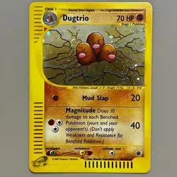 Dugtrio 10/165 Expedition Holo Rare Pokemon TCG MP - Image 1