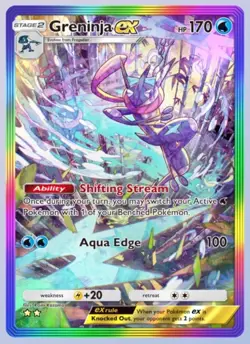 Pokemon TCG Pocket Trade Greninja EX Rainbow Rare Full Art 2 Star - Image 1