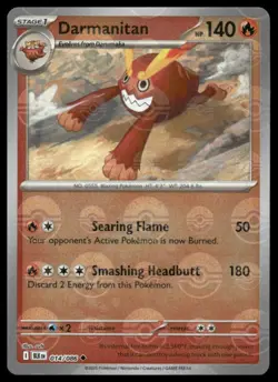 Pokemon SV: Black Bolt #014/086 Darmanitan (Poke Ball Pattern) - Image 1
