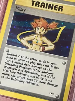 Misty - Holo 2000 Pokemon Gym Heroes #18 Rare Vintage WOTC - PSA 6 - Image 3
