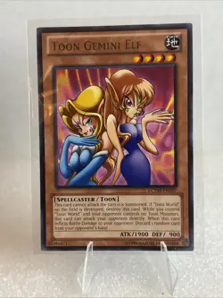 Yugioh! Toon Gemini Elf DL6-EN001 Super Rare MP - Image 1