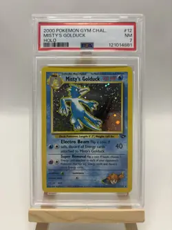 Misty's Golduck 12/132 PSA 7 Unlimited Holo Rare 2000 Pokemon Gym Challenge Card - Image 1