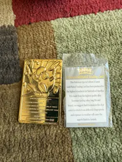 1999 Burger King Promo Jigglypuff #39 - 23k Gold Plated Card - w/Poke Ball & COA - Image 2