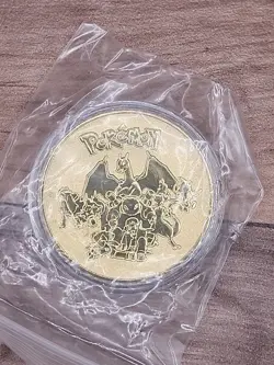 Pokemon Gold Collectible Coin Card Gift Set Souvenir Rare Pokemon - Image 2