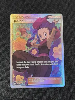 Pokemon Janine Unbroken Bonds Trainer Full Art Ultra Rare Card 210/214 - Image 1