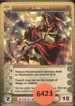 (6423) FIVARTH 10/25/20/5/15 Super Rare Foil Chaotic Card - Unused Code - Image 1