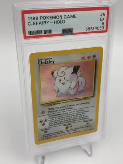 1999 POKEMON GAME Trading Card CLEFAIRY - HOLO #5 graded slab PSA EX 5 - Image 4