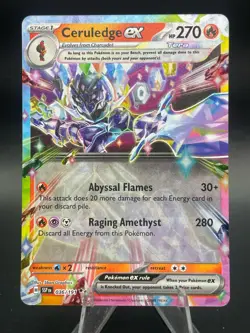 Ceruledge EX 036/191 Double Rare Pokemon TCG Card Surging Sparks - Image 1
