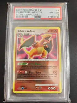 Pokemon TCG Charizard Holo Card 3/132 Secret Wonders PSA 8 Graded Card - Image 1