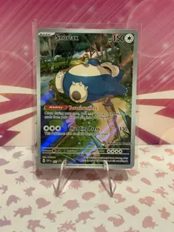 Pokemon TCG Snorlax Promo Card S&V 151 SVP051 Pokemon Center Stamped - Image 1