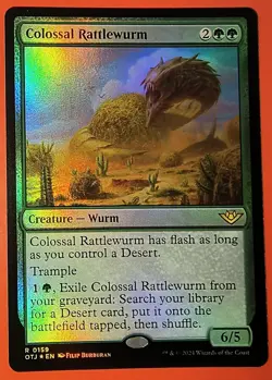 Colossal Rattlewurm - 0159 - Foil - OTJ - NM - MTG - Magic the Gathering - Image 1