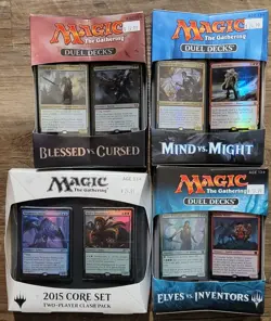 2014-18 NEW & FACTORY SEALED MTG 2 Person Duel Decks x4, NM-VF - Image 1