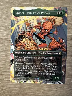 Magic The Gathering - SPM - Spider Ham, Peter Porker - Borderless - RARE - 0201 - Image 1