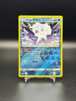 2019 POKEMON S&M COSMIC ECLIPSE #39 ALOLAN VULPIX REVERSE HOLO COMMON (SNOWY) NM - Image 1