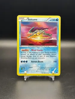 2016 POKEMON XY BREAKPOINT #30 SUICUNE HOLO RARE - NM - Image 1