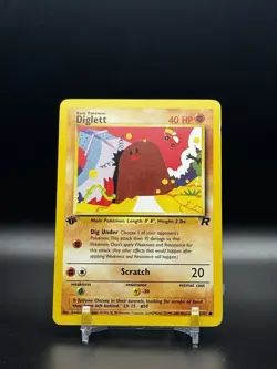 Pokemon Team Rocket 1st Edition Diglett 52/82 Non-Holo NM - Image 1