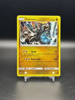 2018 POKEMON SUN & MOON DRAGON MAJESTY #46 ZEKROM HOLO RARE - NM - Image 1