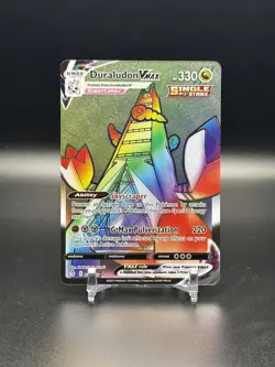 2021 POKEMON SWSH EVOLVING SKIES #219 DURALUDON VMAX SECRET RARE RAINBOW - NM - Image 1