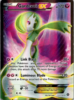 2016 Pokemon Gardevoir EX 111/114 XY Steam Siege Full Art Ultra Rare MP - Image 1
