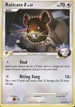 Raticate G (#78) - Reverse Holofoil DP - Supreme Victors LP Pokemon - Image 1