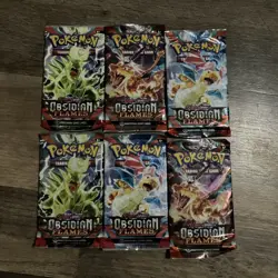 Lot Of 6 Pokemon TCG S&V Obsidian Flames Booster Packs | Factory Sealed - Image 1