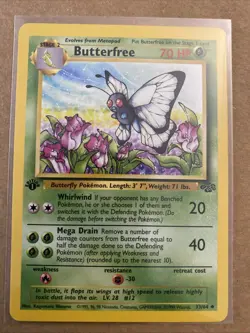 Pokemon TCG Butterfree Jungle 33/64 1st Edition Never Played Near Mint - Image 1