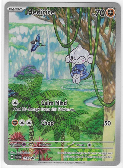 Meditite - 153/142 - Stellar Crown - Pokemon TCG - NM - HOLO - Image 1