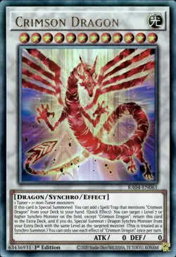 Crimson Dragon - Ultimate Rare 1st Edition RA04-EN061 - NM - YuGiOh - Image 1