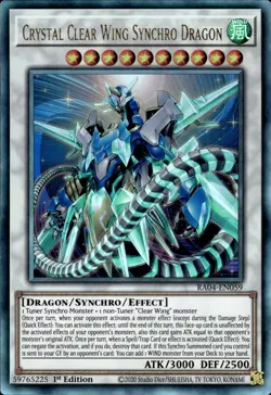 Crystal Clear Wing Synchro Dragon - Ultimate Rare 1st RA04-EN059 - NM - YuGiOh - Image 1
