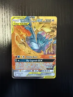 Pokemon TCG Moltres Zapdos Articuno GX 44/68 Tag Team Holo Card - Image 1