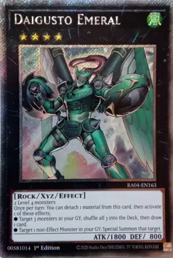 RA04-EN163 DAIGUSTO EMERAL PLATINUM SECRET RARE 1ST EDITION YuGiOh CARD - Image 1